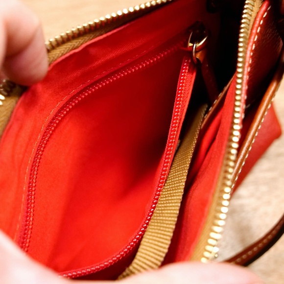 Dooney & Bourke Pebble Grain Katie Crossbody, Vibrant Red - Picture 7 of 8